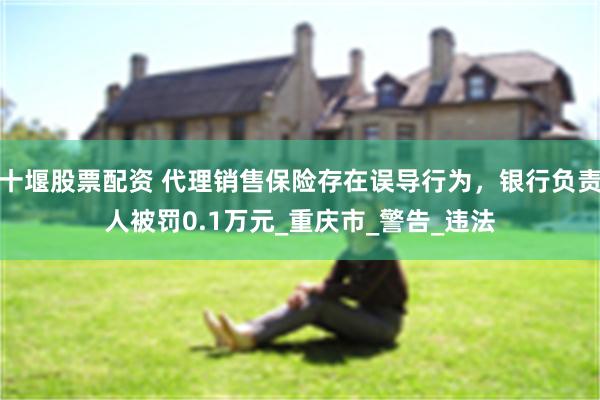 十堰股票配资 代理销售保险存在误导行为，银行负责人被罚0.1万元_重庆市_警告_违法