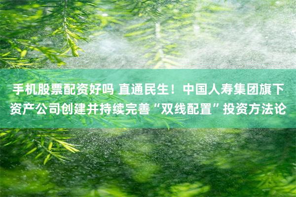 手机股票配资好吗 直通民生！中国人寿集团旗下资产公司创建并持续完善“双线配置”投资方法论